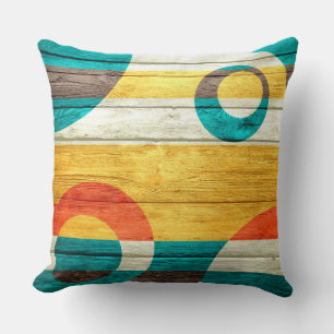 Cojín Decorativo Madera Pastel Moderna Abstracta