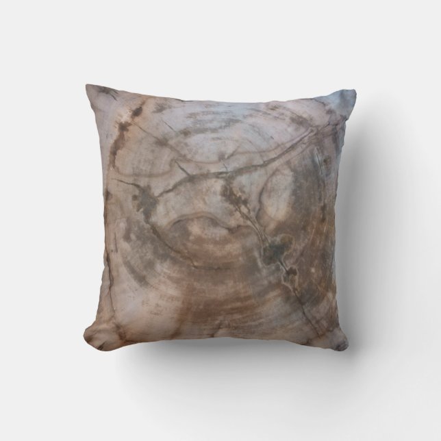 Cojín Decorativo Madera Petrificada (Anverso)