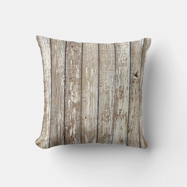 Cojín Decorativo Madera resistida del granero (Anverso)