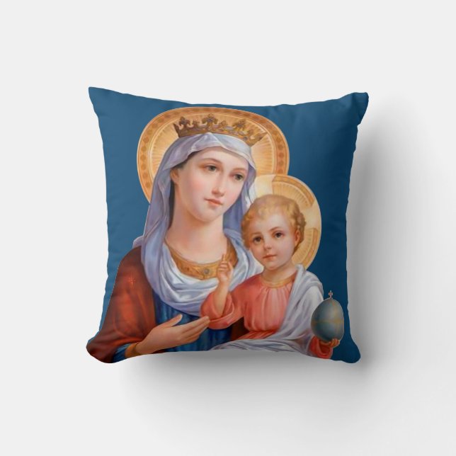 Cojín Decorativo Madona y Niño (Anverso)