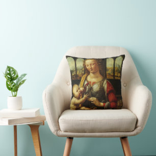 Cojín Decorativo Madonna del clavel de Leonardo da Vinci