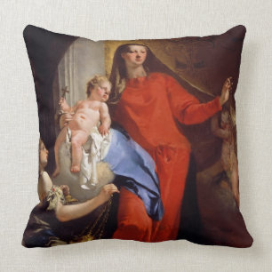 Cojín Decorativo Madonna del rosario (aceite en lona)