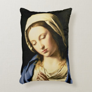Cojín Decorativo Madonna en el rezo (aceite en lona)