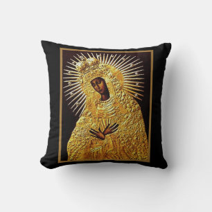 Cojín Decorativo Madonna negra en la oración