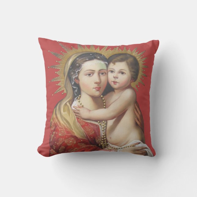 Cojín Decorativo Madonna y el niño (Anverso)