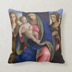 Cojín Decorativo Madonna y niño con los santos