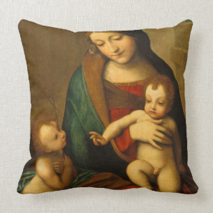 Cojín Decorativo Madonna y niño con los santos