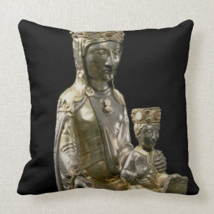 Cojín Decorativo Madonna y niño Enthroned, figurilla, francés, 12