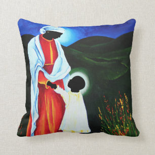 Cojín Decorativo Madonna y niño - primeros pasos 2008