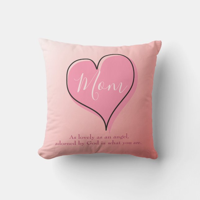 Cojín Decorativo Madre de fondo rosa (Anverso)