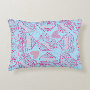 Cojín Decorativo Madre de los corazones 01.Pink Lblue BG