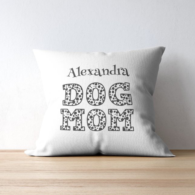 Cojín Decorativo Madre de perro dálmata negra y blanca (Subido por el creador)