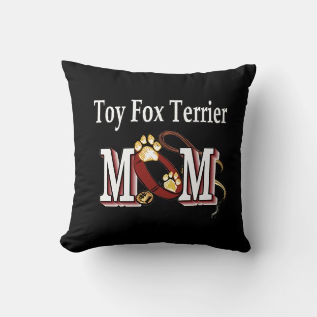 Cojín Decorativo Madre de Toy Fox Terrier (Anverso)