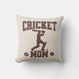 Cojín Decorativo Madre del cricket Entusiasta del deporte amante de
