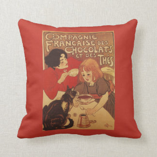 Cojín Decorativo Madre e hija del Co del chocolate y del té