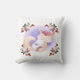 Cojín Decorativo Madre Fox Hug Baby Conejo