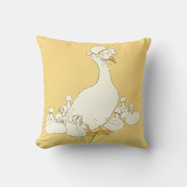 Cojín Decorativo Madre Goose y sus pequeños - Pillow (Anverso)