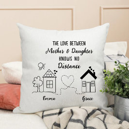 Cojín Decorativo Madre Hija Amor No Sabe Distancia