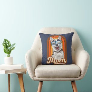 Cojín Decorativo Madre husky de Alaska, madre husky siberiana
