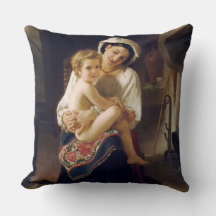 Cojín Decorativo Madre Joven Mirando A Su Hijo