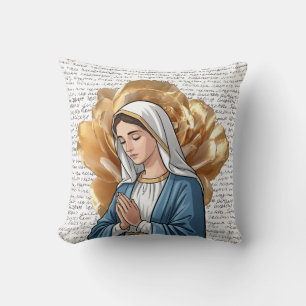Cojín Decorativo Madre María Religiosa Católica Cristiana Bautismo 