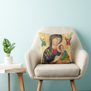 COJÍN DECORATIVO MADRE MARY & BABY JESUS ART PILLOW