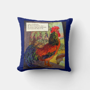 Cojín Decorativo Madre oca de los años 1920 - gallo