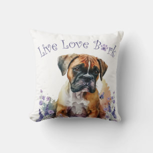 Cojín Decorativo Madre Perro Boxer Floral