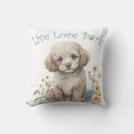 Cojín Decorativo Madre Perro Caniche Floral