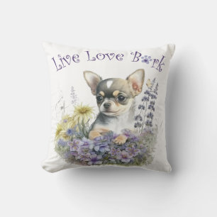 Cojín Decorativo Madre Perro Chihuahua Floral