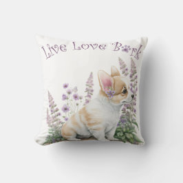 Cojín Decorativo Madre Perro Corgi Floral