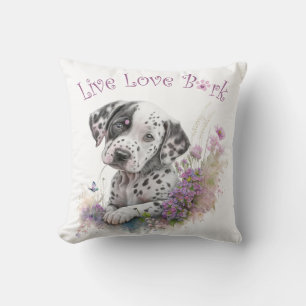Cojín Decorativo Madre Perro Dálmata Floral