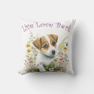 Cojín Decorativo Madre Perro Jack Russell Floral