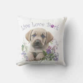 Cojín Decorativo Madre Perro Labrador Floral