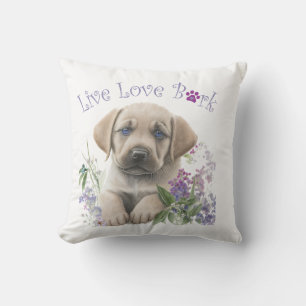 Cojín Decorativo Madre Perro Labrador Floral