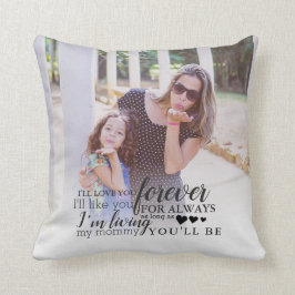 Cojín Decorativo Madre personalizada hija foto amor para siempre