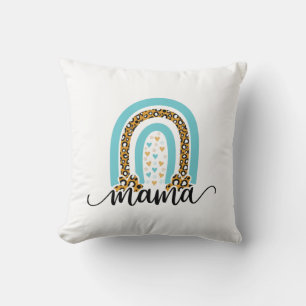 Cojín Decorativo Madre regalan leopardo arcoiris mamá