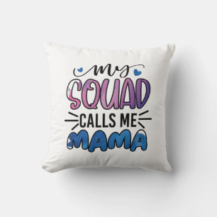 Cojín Decorativo Madre Regalo, mi escuadrón me llama mamá