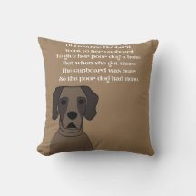 Madre vieja Hubbard rima perro lindo en browns