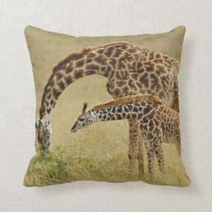Cojín Decorativo Madre y bebé Masai Giraffe, Giraffa