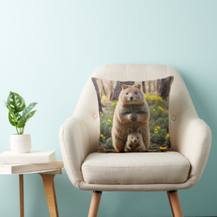 Cojín Decorativo Madre Y Bebé Quokka, Cushion