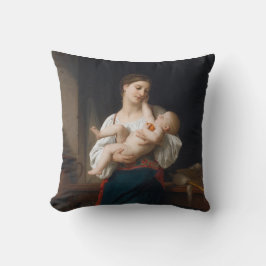 Cojín Decorativo Madre y Niño (por Bouguereau)