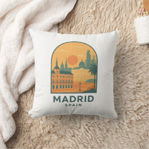 Cojín Decorativo Madrid Vintage España Viajes – Ciudad Retro