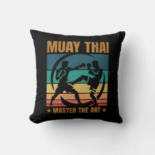 Cojín Decorativo Maestría Muay Thai, Practicante del Boxeo Artístic