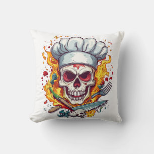 Cojín Decorativo Maestro de Cocina Chef Calavera
