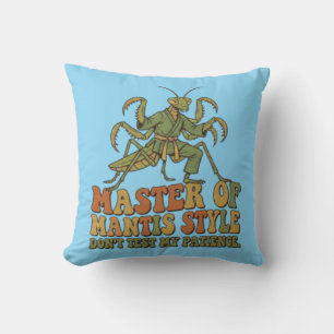 Cojín Decorativo Maestro del Estilo de Karate Mantis Insecto Divert