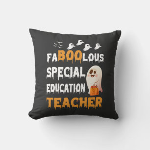 Cojín Decorativo Maestro fantástico de educación especial-Halloween