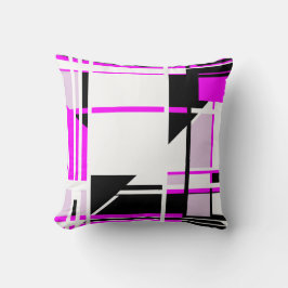 Cojín Decorativo Magenta Color blanco negro Lilac Geométrico MCM lo