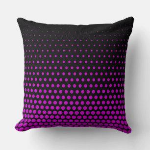 Cojín Decorativo Magenta Polka Dot Black moderno