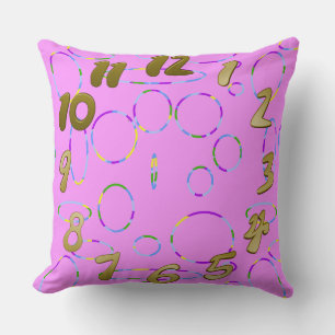Cojín decorativo Magenta rosa de los bucles modern